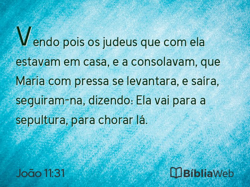 João 11:31 em imagem para compartilhar
