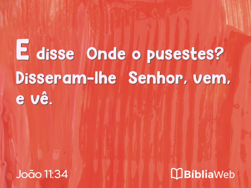 João 11:34 em imagem para compartilhar