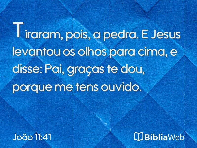 João 11:41 em imagem para compartilhar
