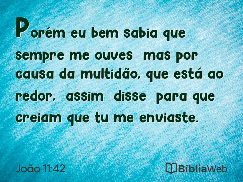 João 11:42 em imagem para compartilhar