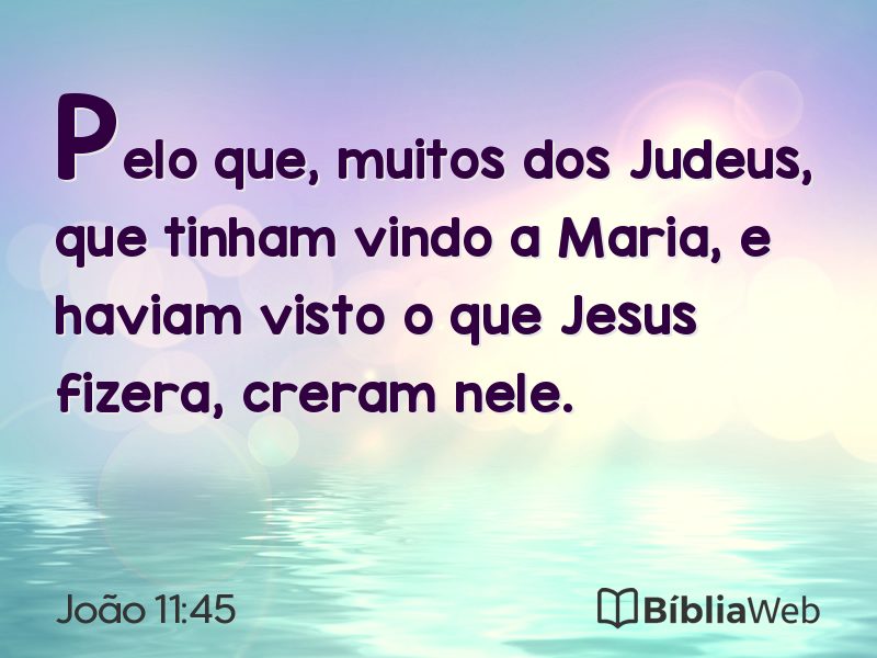 João 11:45 em imagem para compartilhar