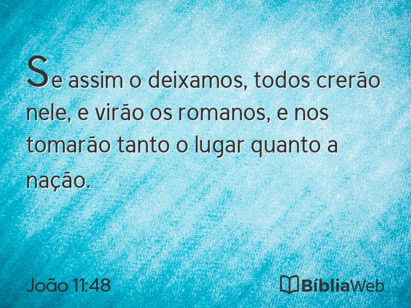 João 11:48 em imagem para compartilhar