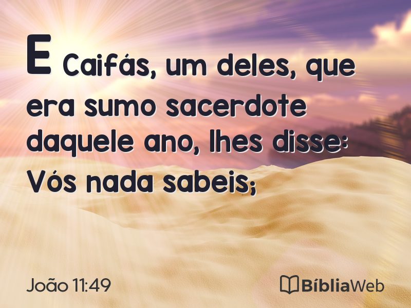 João 11:49 em imagem para compartilhar