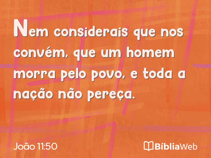 João 11:50 em imagem para compartilhar