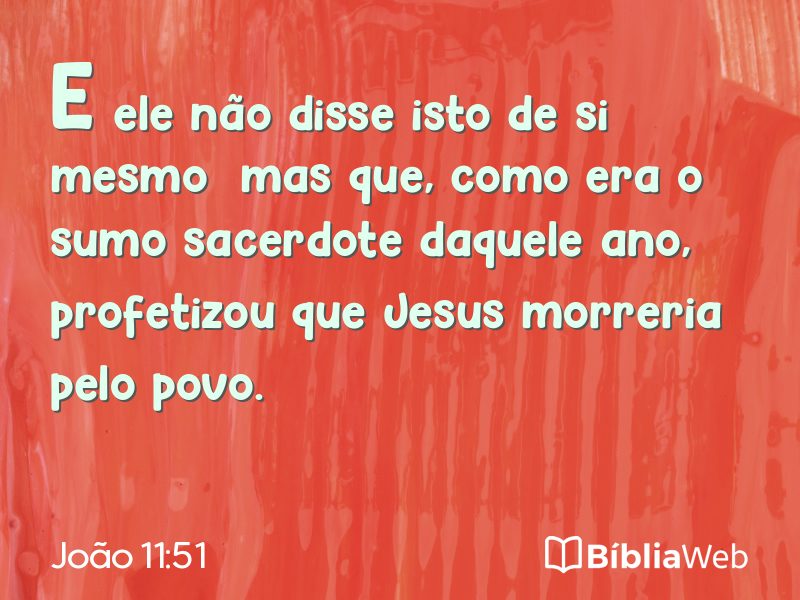 João 11:51 em imagem para compartilhar