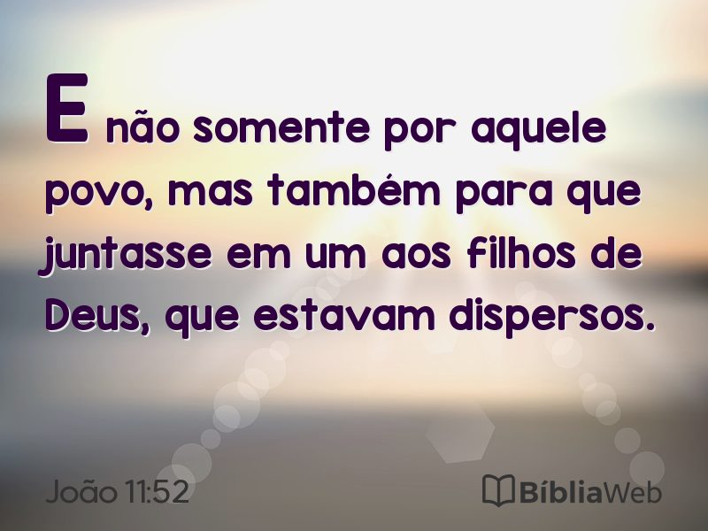 João 11:52 em imagem para compartilhar