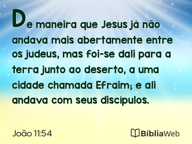 João 11:54 em imagem para compartilhar