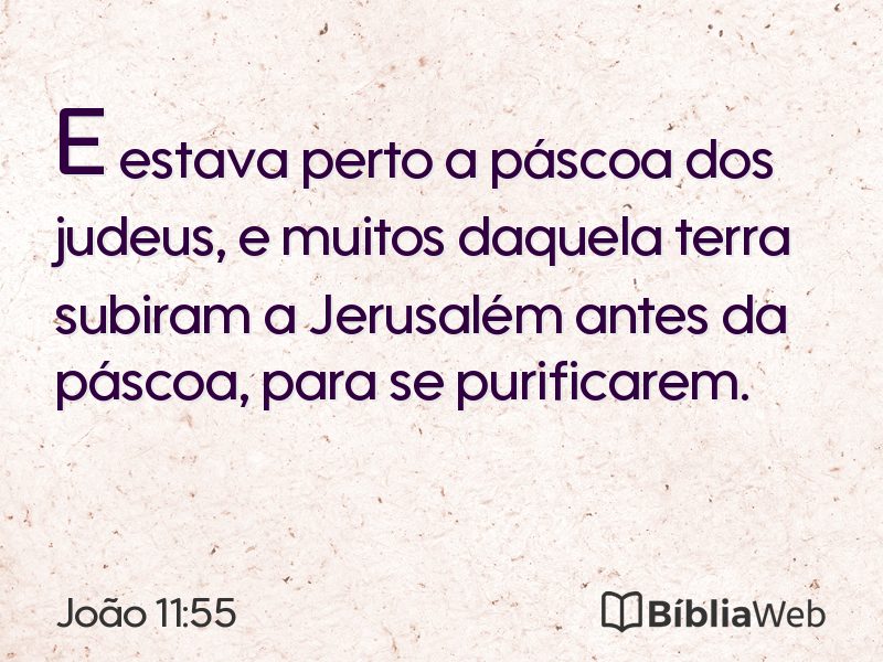 João 11:55 em imagem para compartilhar