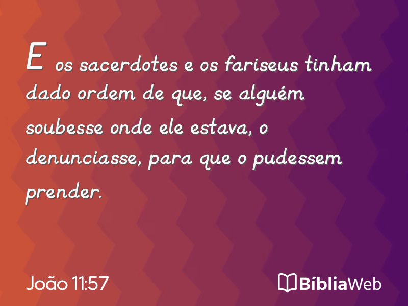 João 11:57 em imagem para compartilhar