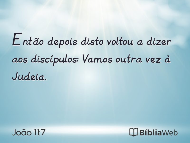 João 11:7 em imagem para compartilhar