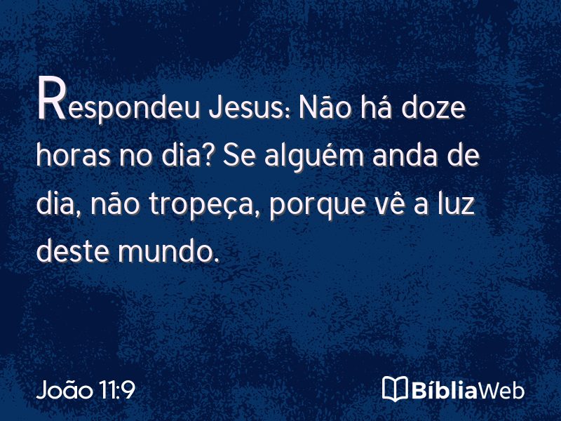 João 11:9 em imagem para compartilhar