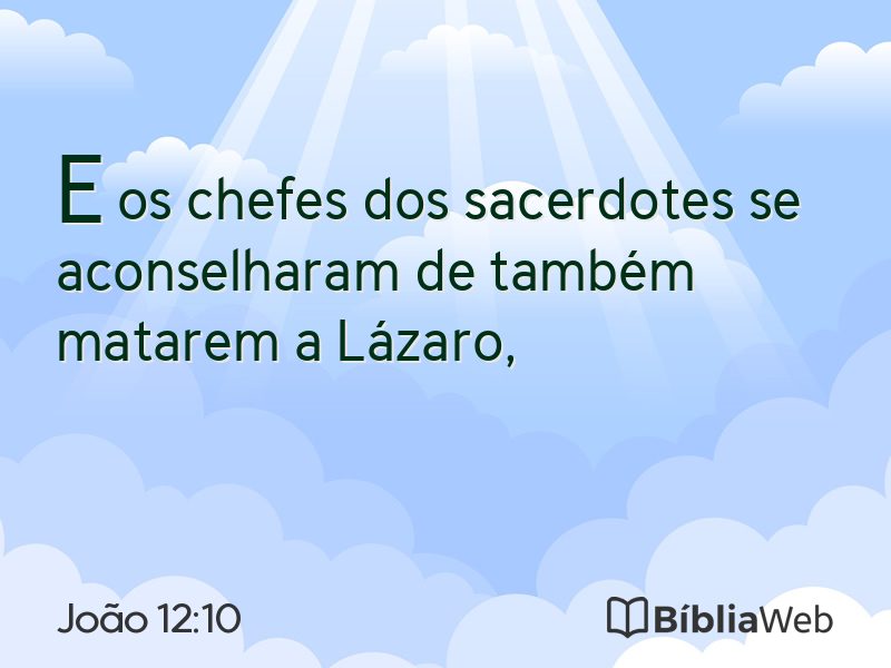 João 12:10 em imagem para compartilhar