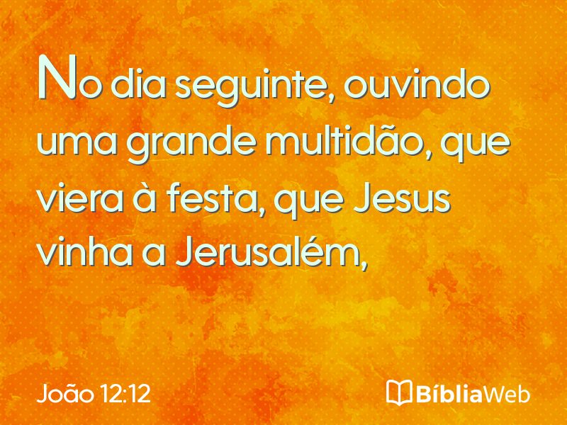 João 12:12 em imagem para compartilhar