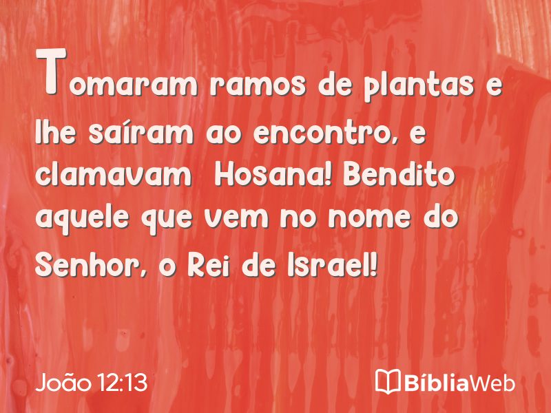 João 12:13 em imagem para compartilhar