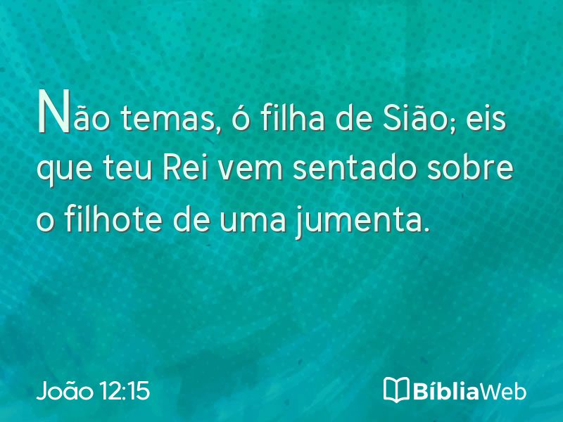 João 12:15 em imagem para compartilhar