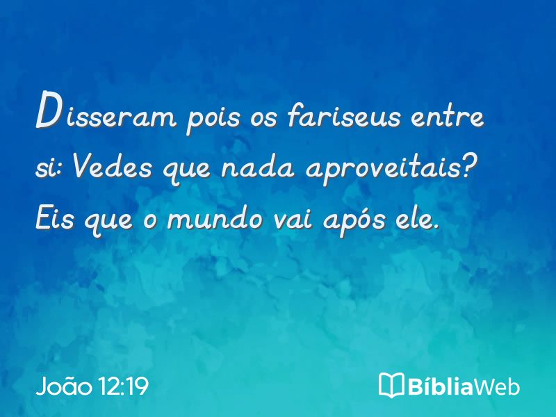 João 12:19 em imagem para compartilhar