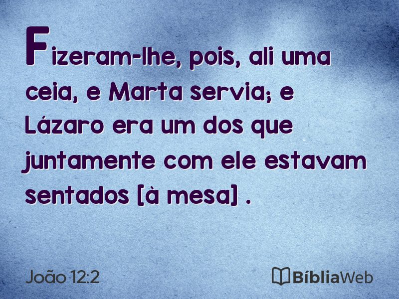 João 12:2 em imagem para compartilhar