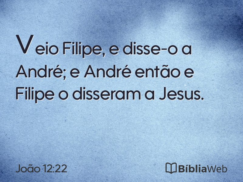 João 12:22 em imagem para compartilhar