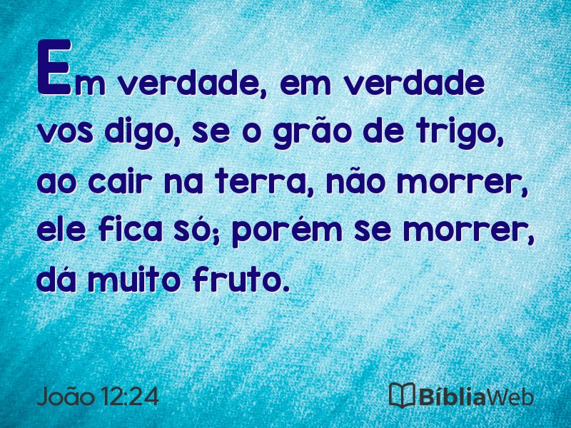 João 12:24 em imagem para compartilhar