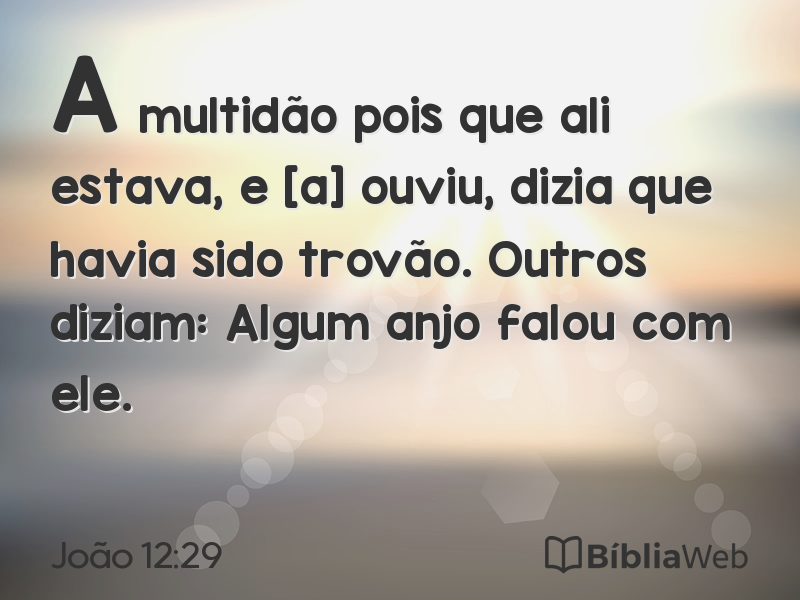 João 12:29 em imagem para compartilhar