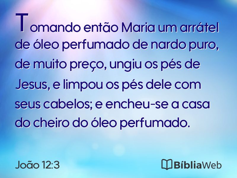 João 12:3 em imagem para compartilhar