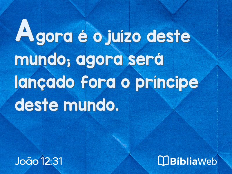 João 12:31 em imagem para compartilhar