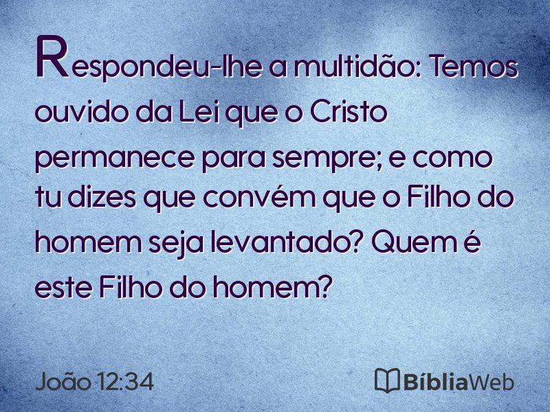 João 12:34 em imagem para compartilhar