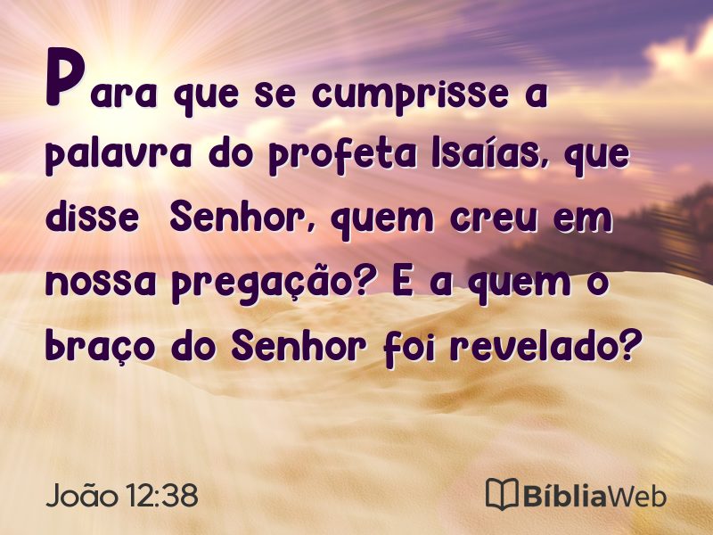 João 12:38 em imagem para compartilhar