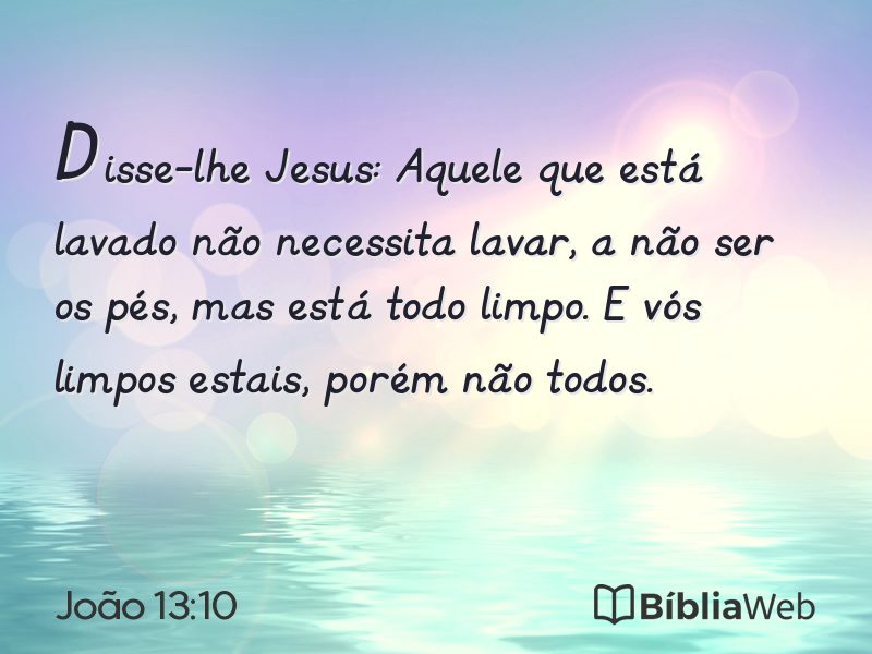 João 13:10 em imagem para compartilhar