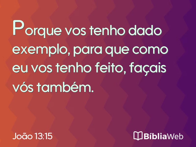 João 13:15 em imagem para compartilhar