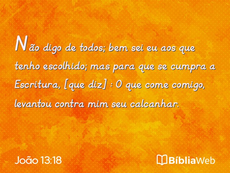 João 13:18 em imagem para compartilhar