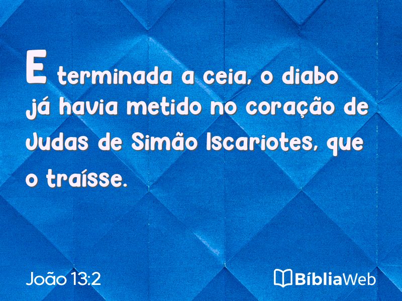 João 13:2 em imagem para compartilhar