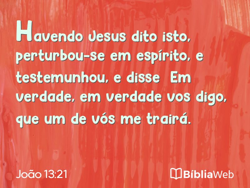 João 13:21 em imagem para compartilhar