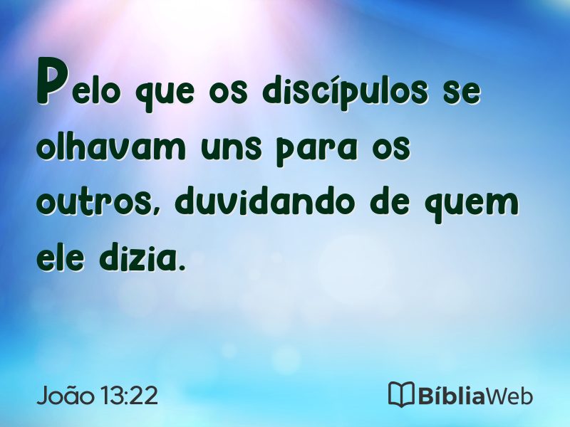 João 13:22 em imagem para compartilhar