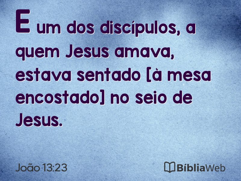 João 13:23 em imagem para compartilhar