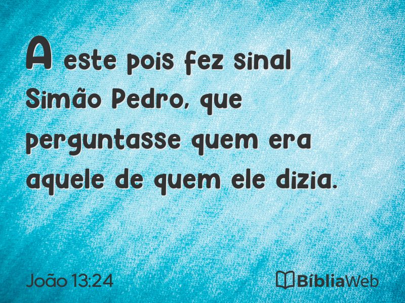 João 13:24 em imagem para compartilhar