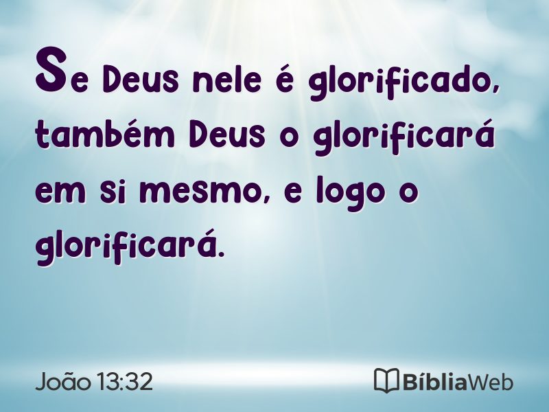 João 13:32 em imagem para compartilhar