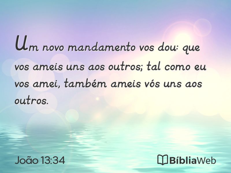 João 13:34 em imagem para compartilhar