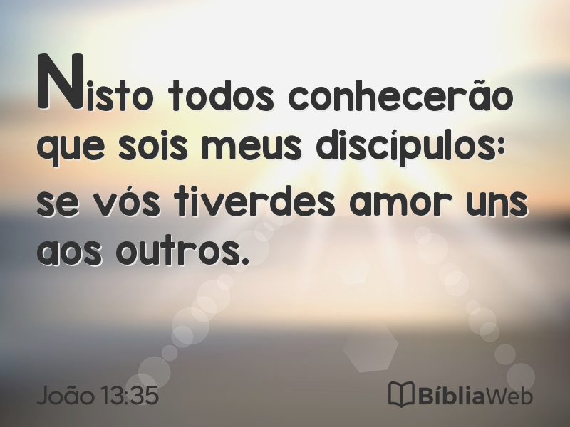 João 13:35 em imagem para compartilhar
