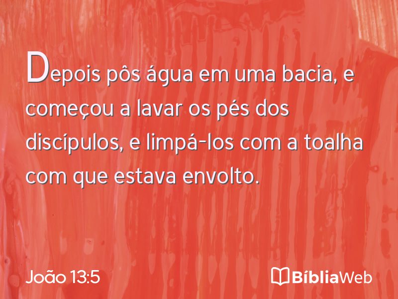 João 13:5 em imagem para compartilhar