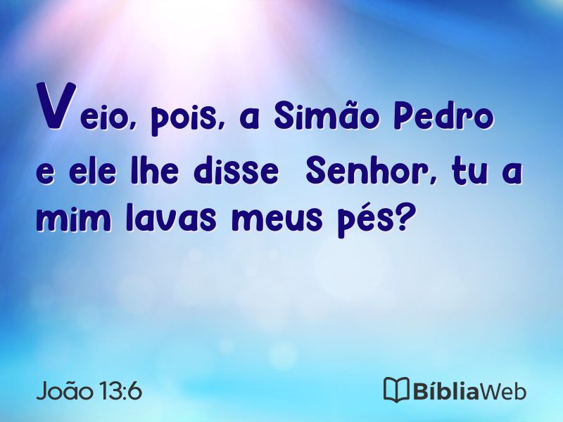 João 13:6 em imagem para compartilhar