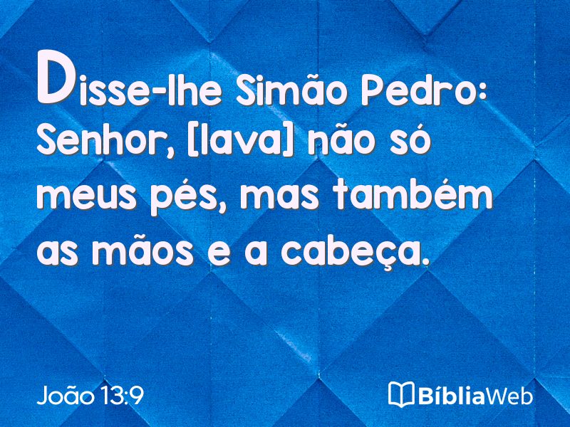 João 13:9 em imagem para compartilhar