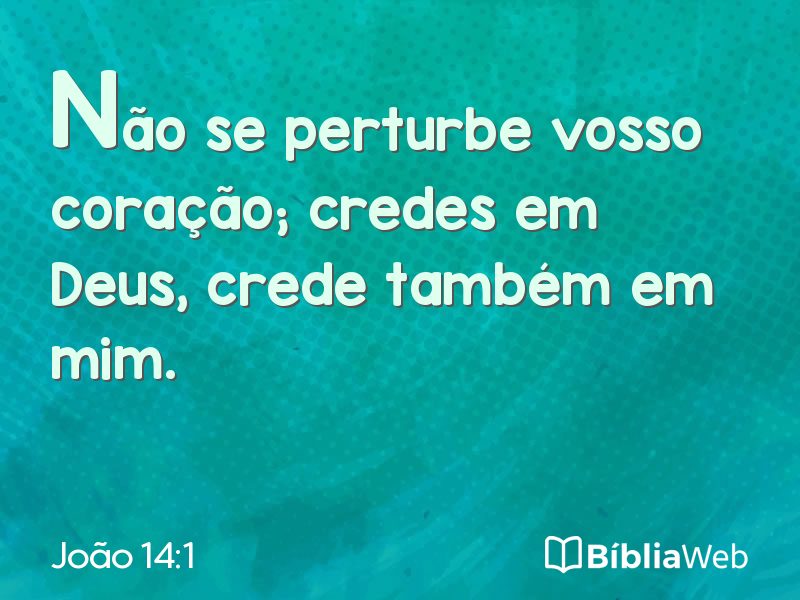 João 14:1 em imagem para compartilhar