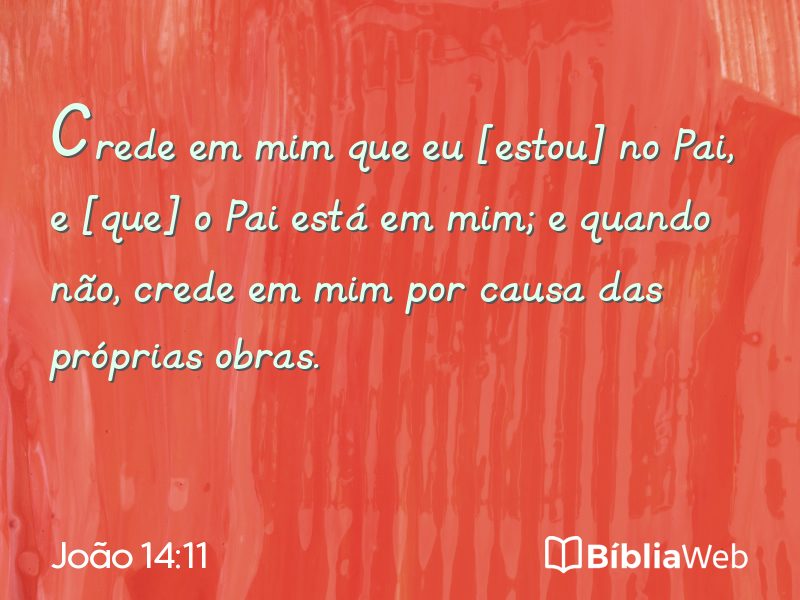 João 14:11 em imagem para compartilhar