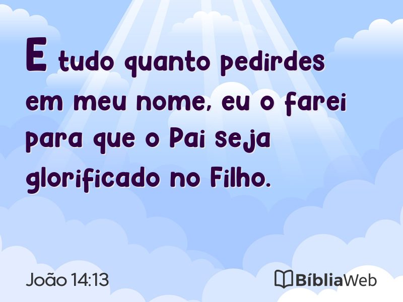João 14:13 em imagem para compartilhar