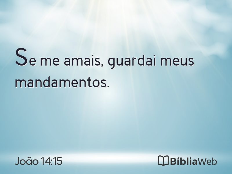 João 14:15 em imagem para compartilhar