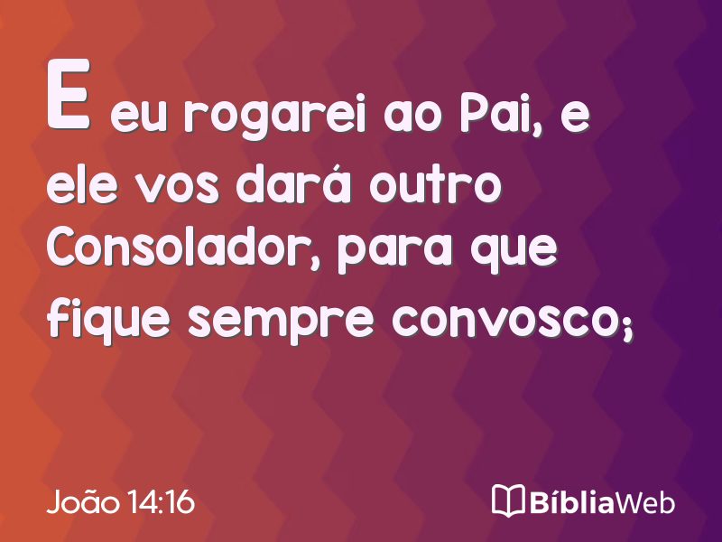 João 14:16 em imagem para compartilhar