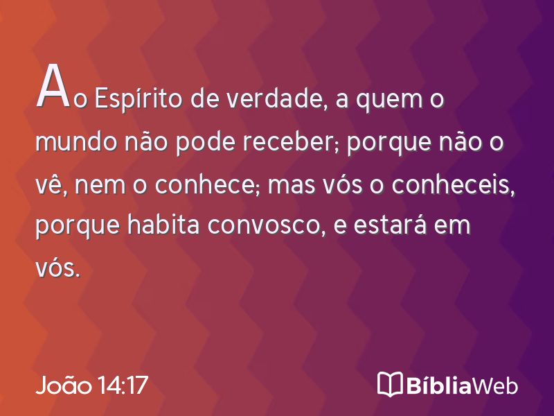 João 14:17 em imagem para compartilhar