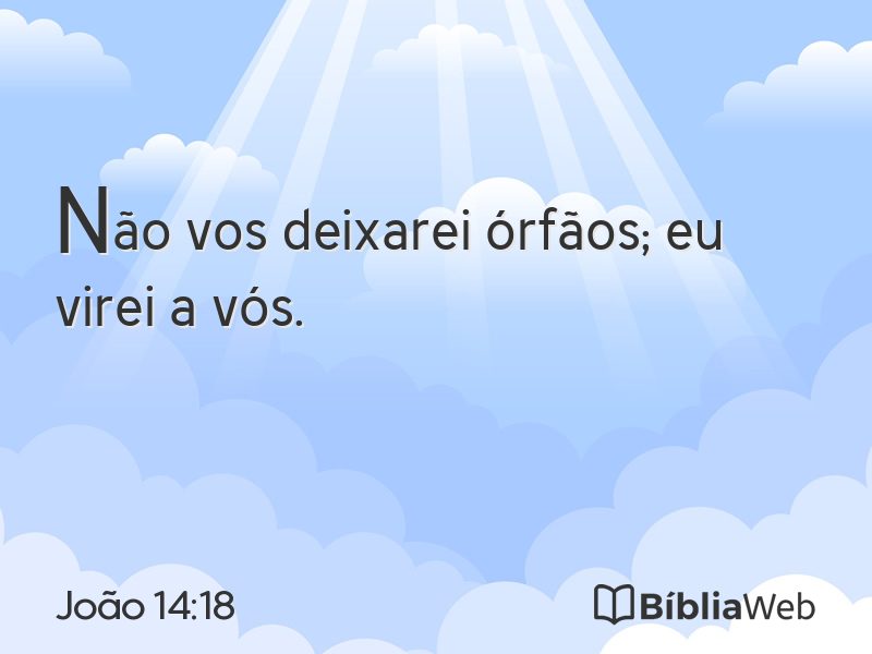 João 14:18 em imagem para compartilhar