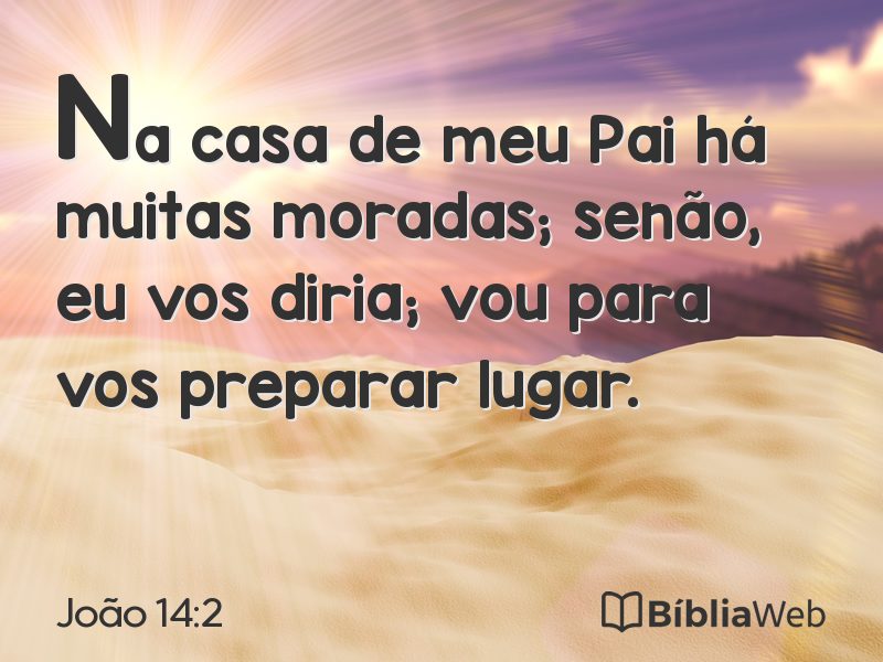 João 14:2 em imagem para compartilhar